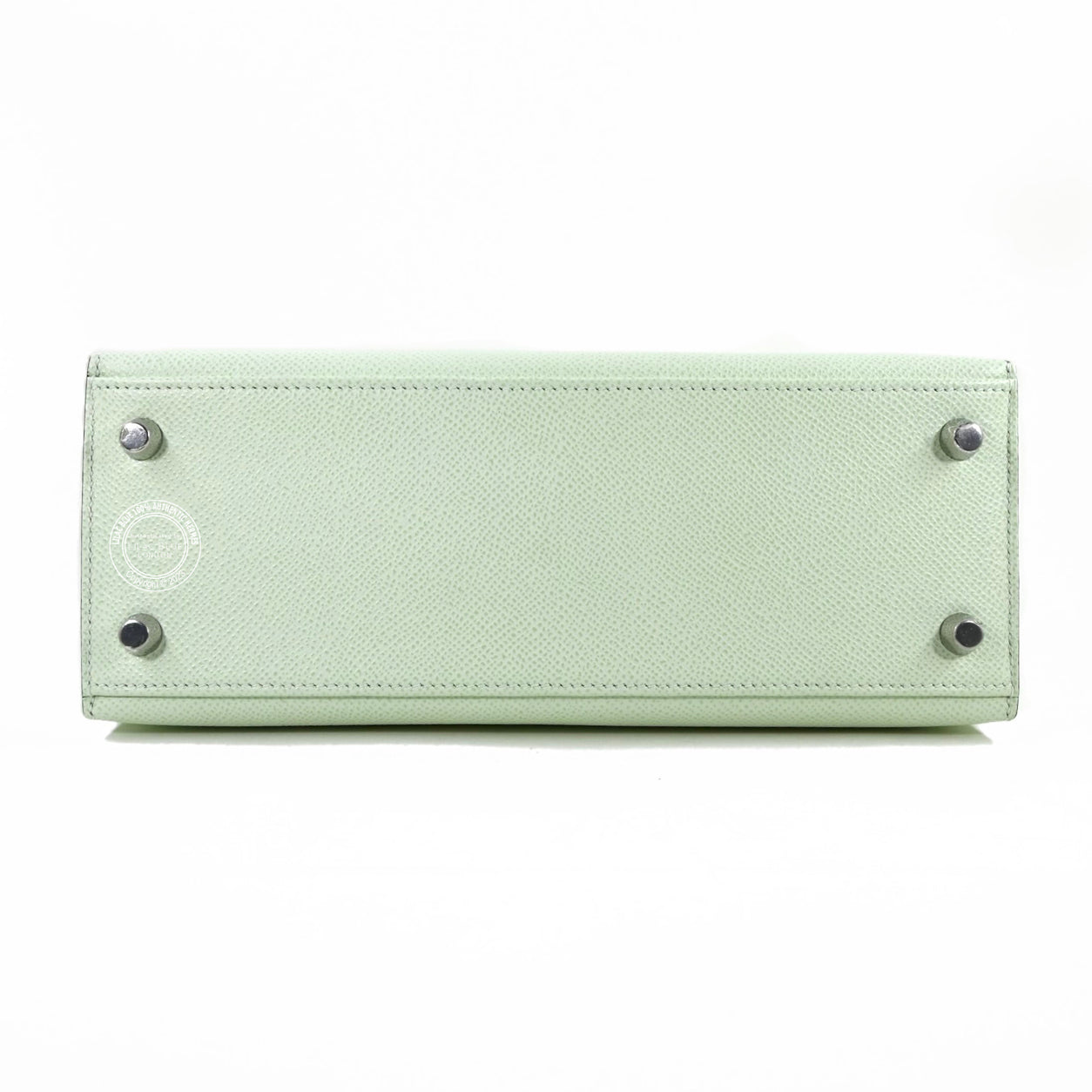 Hermes Kelly 25cm Vert Fizz Epsom PHW