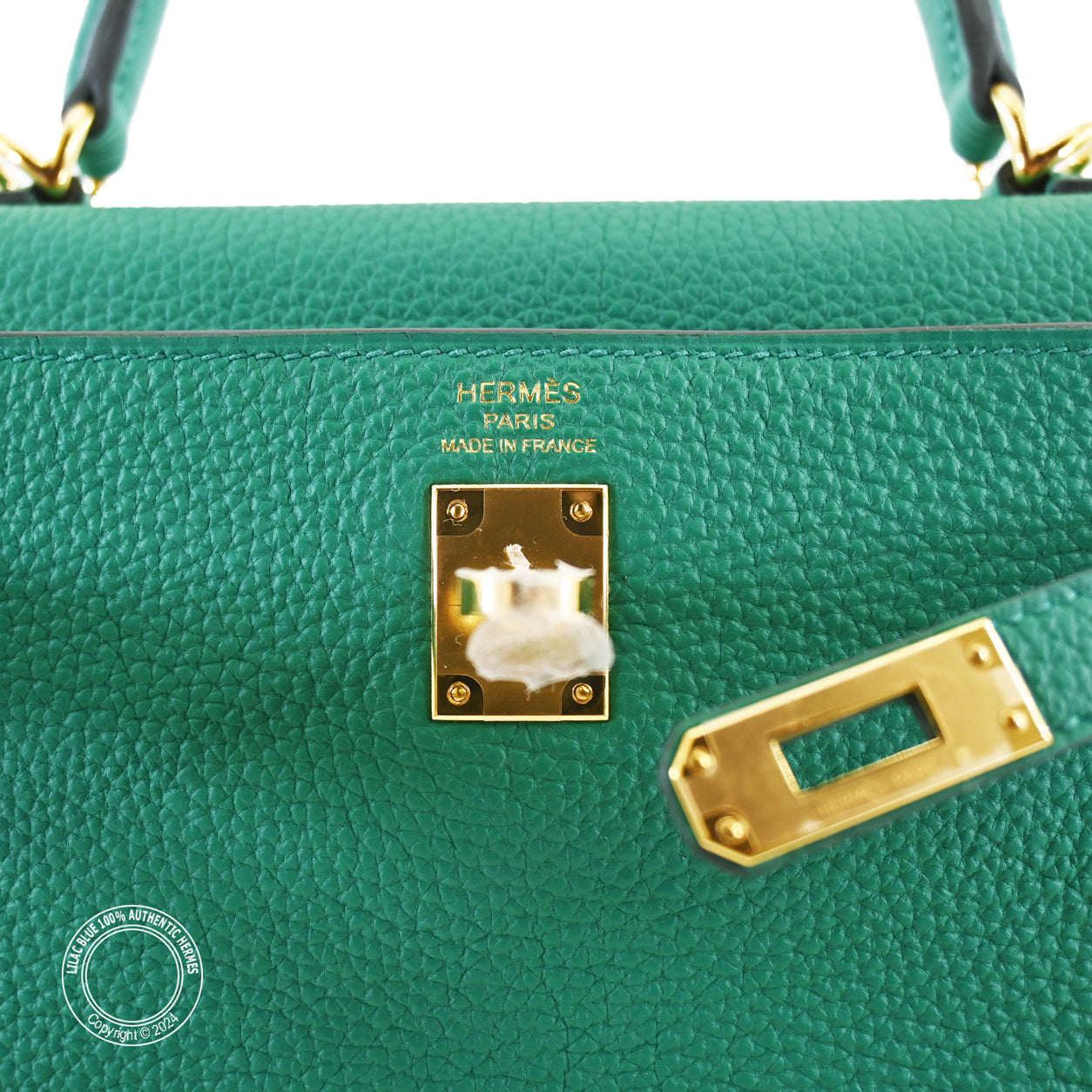 Hermès Kelly 25cm Vert Vertigo Togo GHW