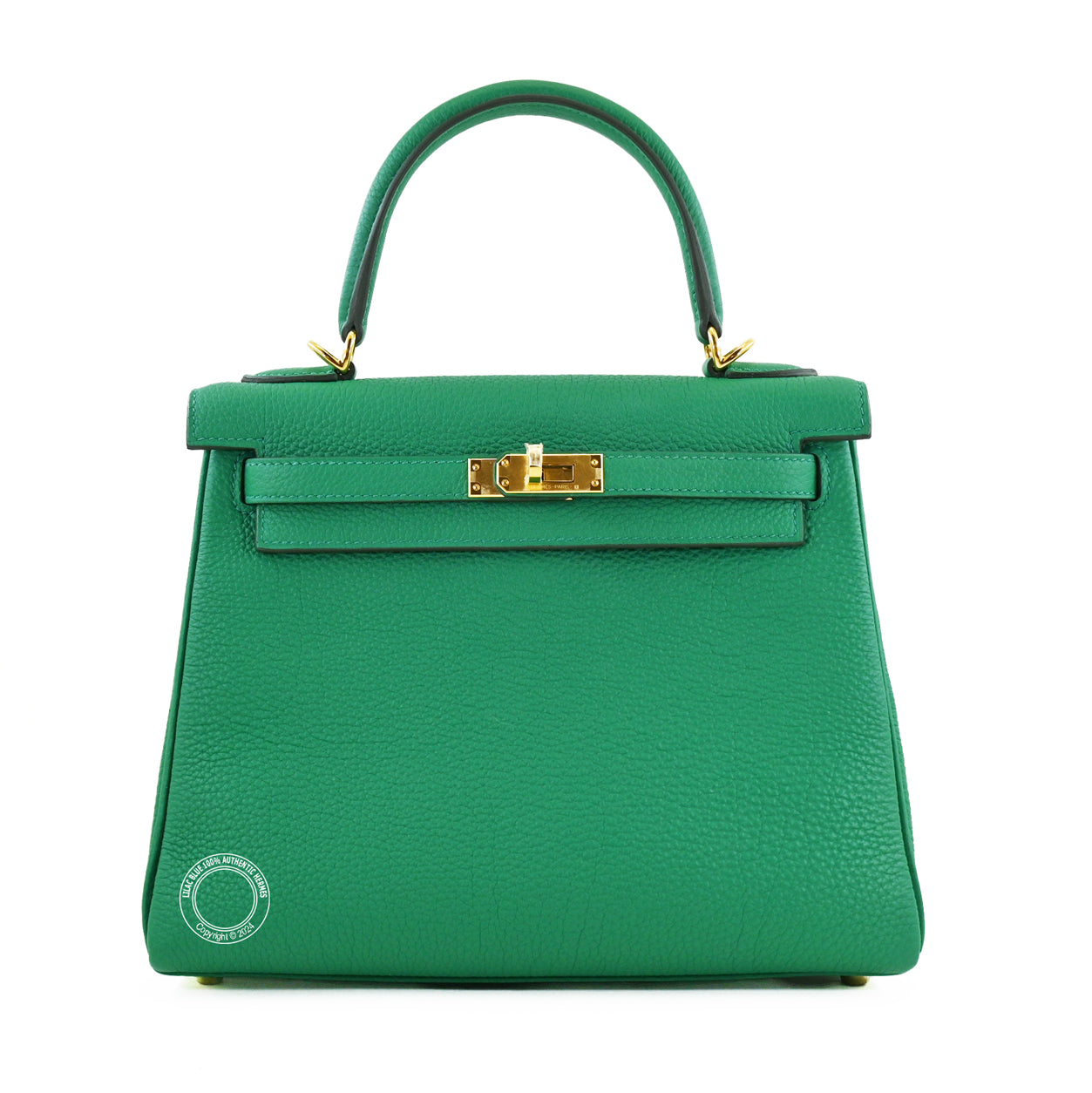 Hermès Kelly 25cm Vert Vertigo Togo GHW