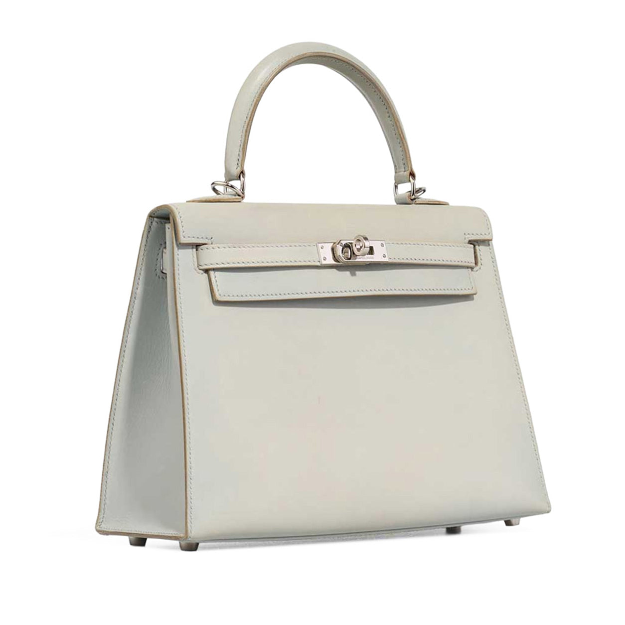 Hermès Kelly 25 Bleu Glacier Box Nepal PHW - Preloved