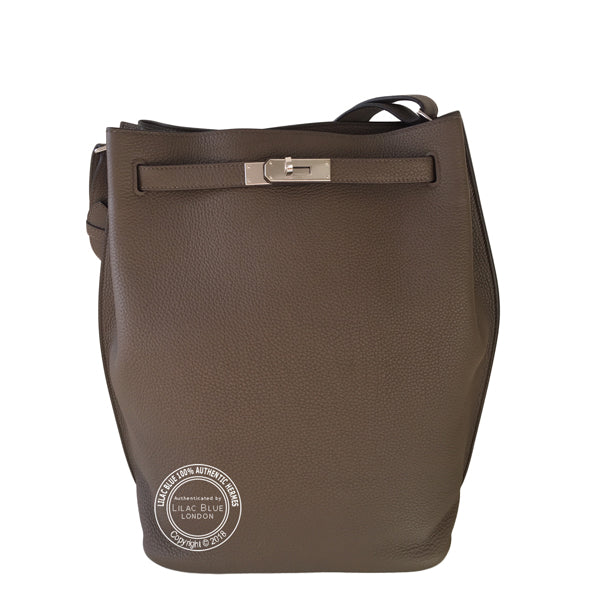 Hermès So Kelly 26cm Taupe Togo PHW - As New