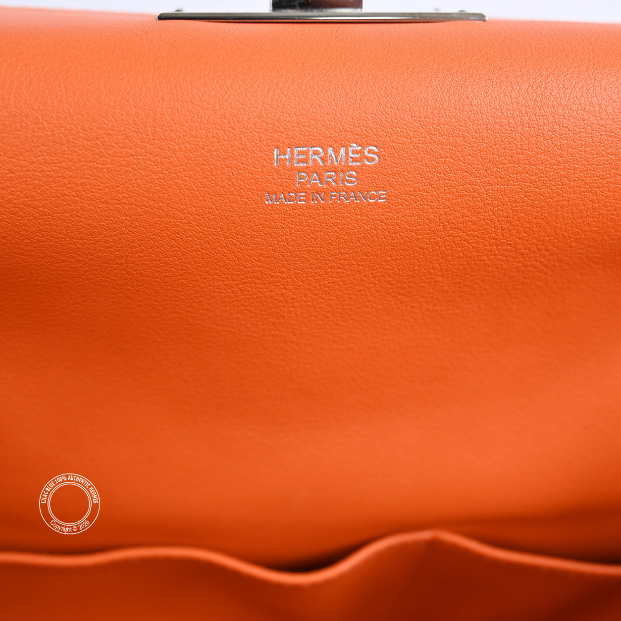 Hermès Toolbox 26cm Orange Poppy Evercolor PHW - Preloved