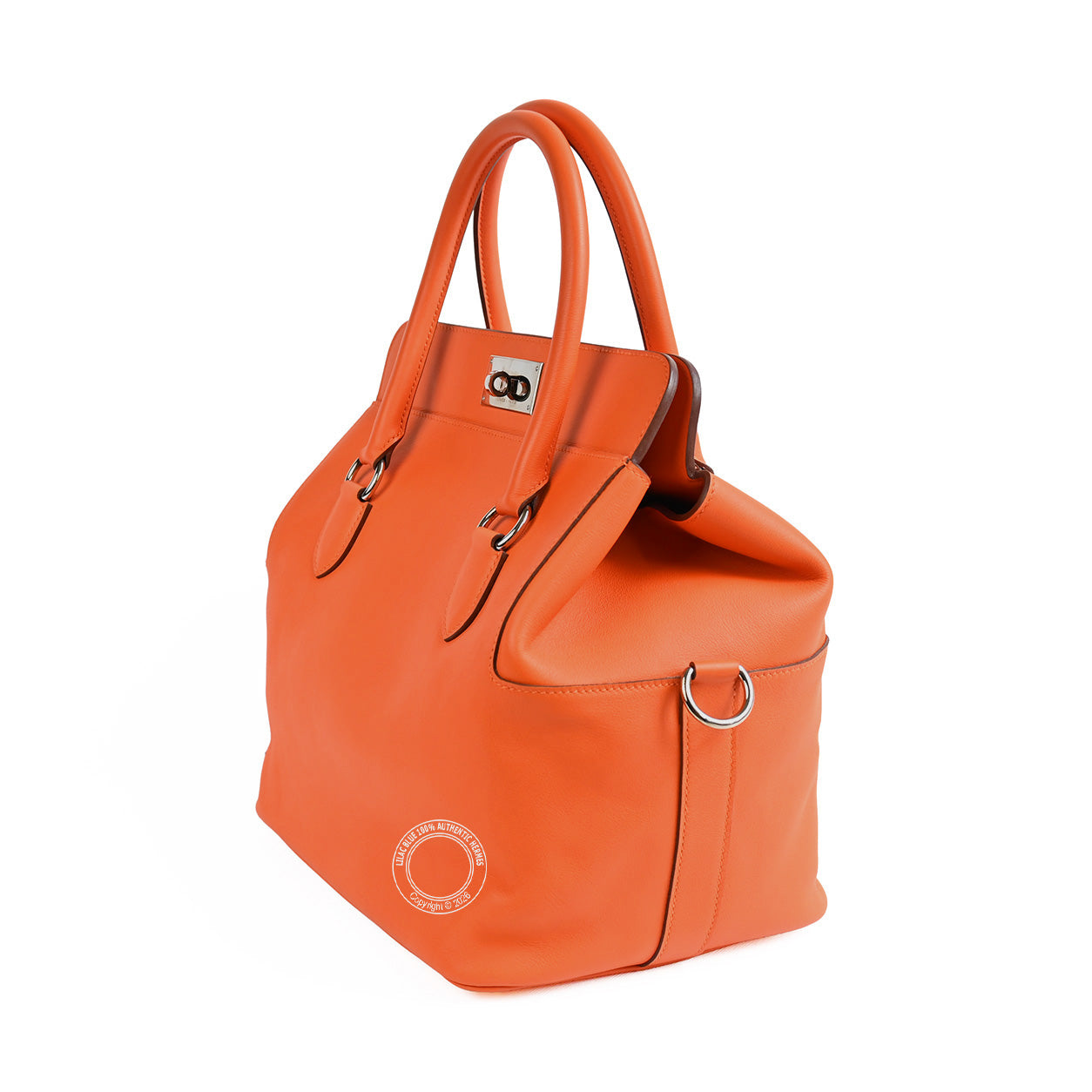 Hermès Toolbox 26cm Orange Poppy Evercolor PHW - Preloved