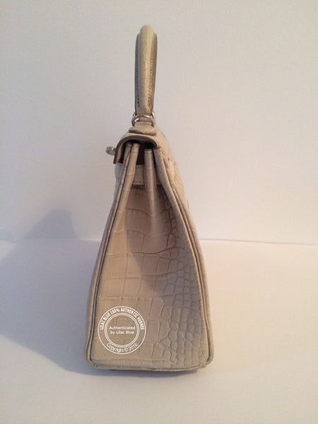 Hermès Kelly 28cm Beton Matte Alligator PHW