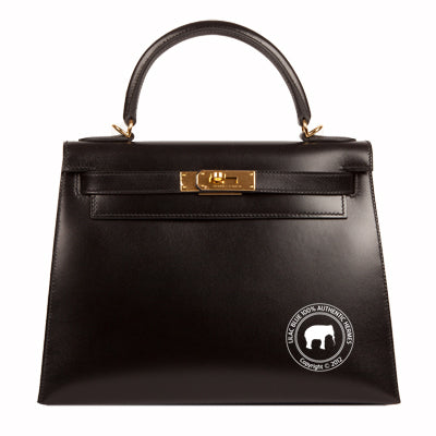 Hermès Kelly 28cm Black Box GHW