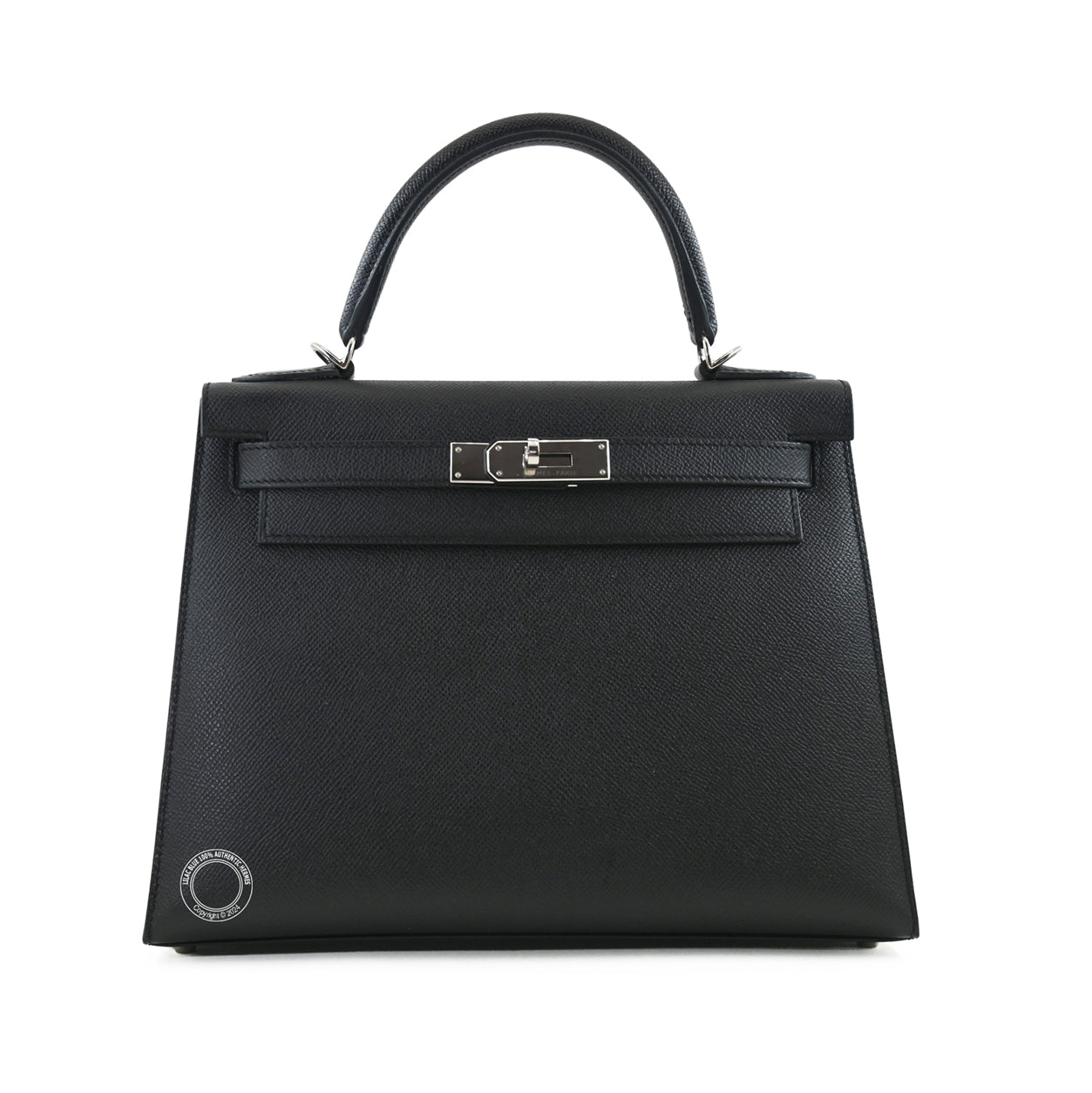 Hermès Kelly 28cm Black Epsom PHW - Preloved