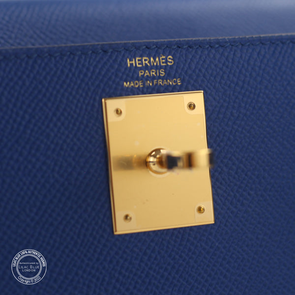 Hermès Kelly 28cm Bleu France Epsom GHW