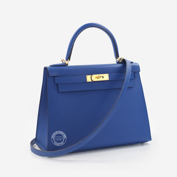 Hermès Kelly 28cm Bleu France Epsom GHW