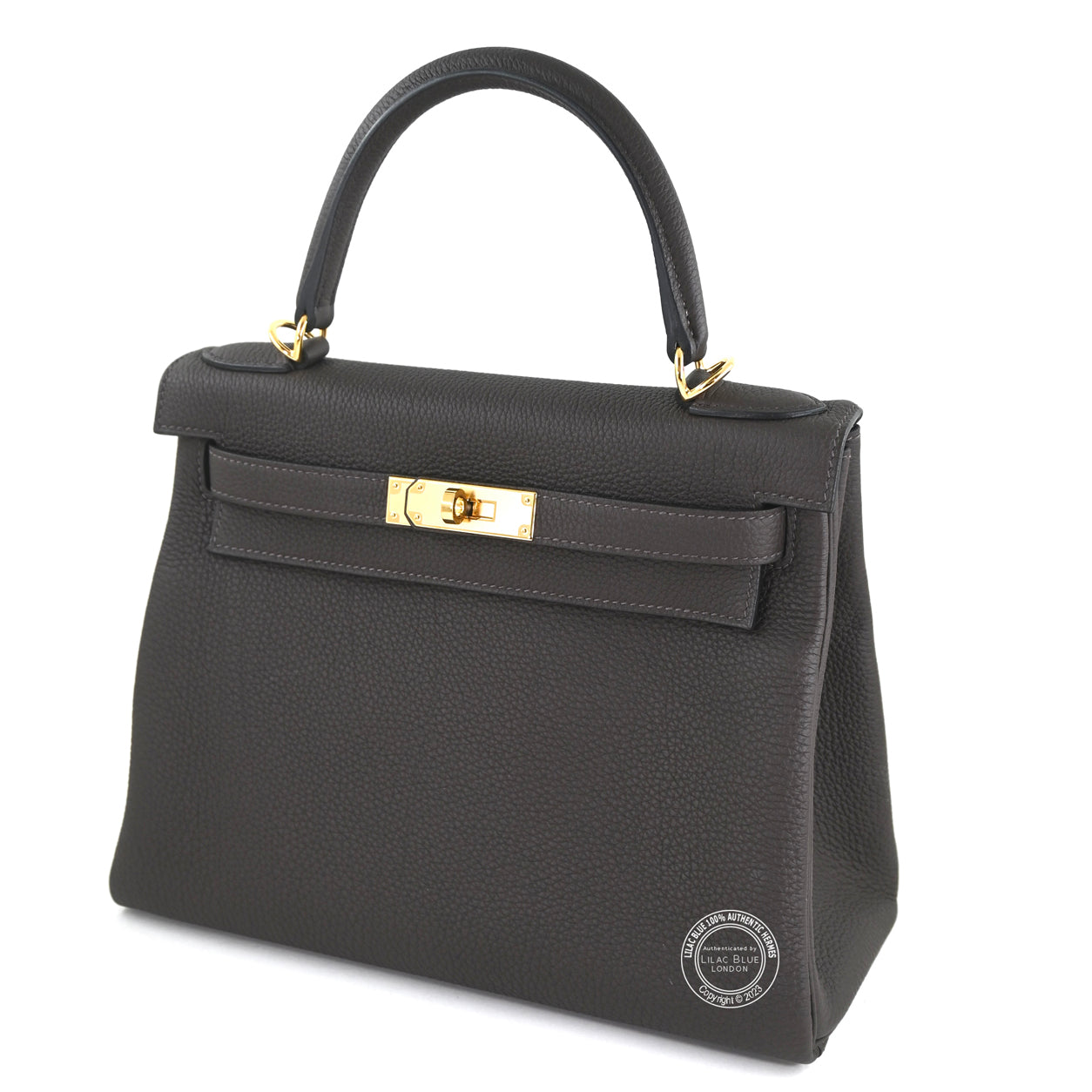 Hermès Kelly 28cm Ebene Togo GHW