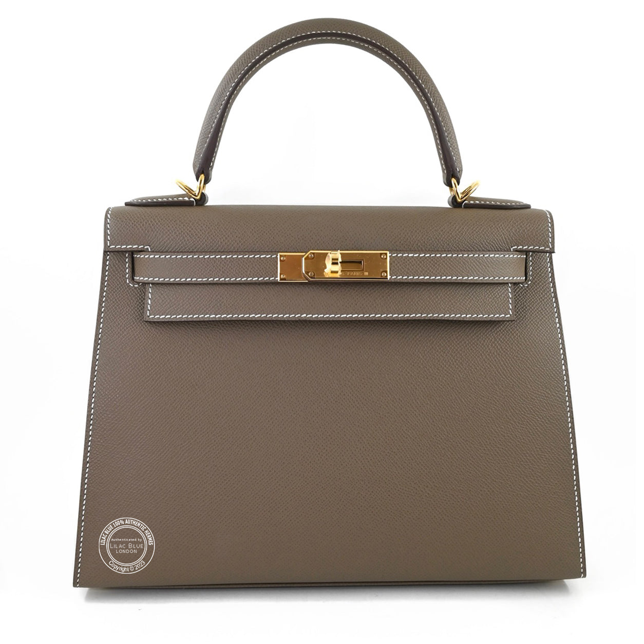 Hermès Kelly 28cm Etoupe Epsom GHW