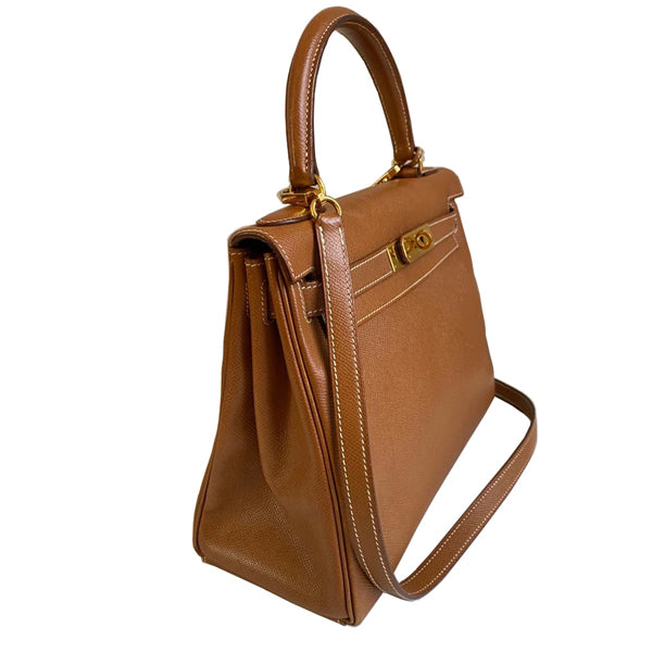 Hermès Kelly 28cm Gold Courchevel GHW - Vintage
