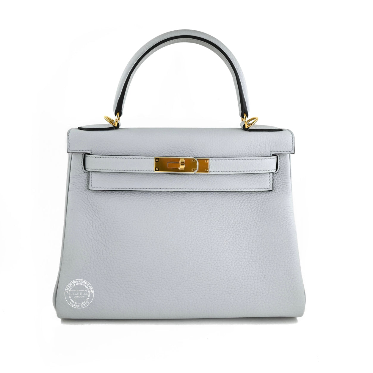 Hermès Kelly 28cm Bleu Pale Clemence GHW