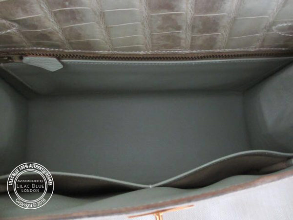 Hermès Kelly 28cm Himalaya Matte Alligator GHW - Vintage