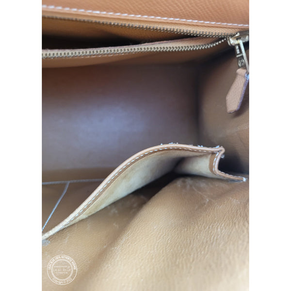 Hermès Kelly 28cm Natural Courchevel GHW - Vintage