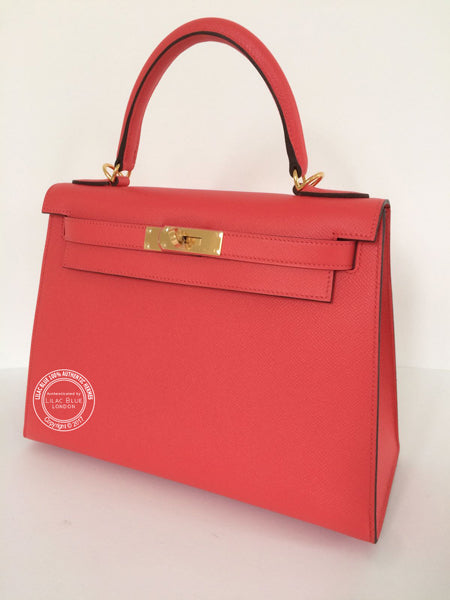 Hermès Kelly 25cm Rose Jaipur Epsom GHW