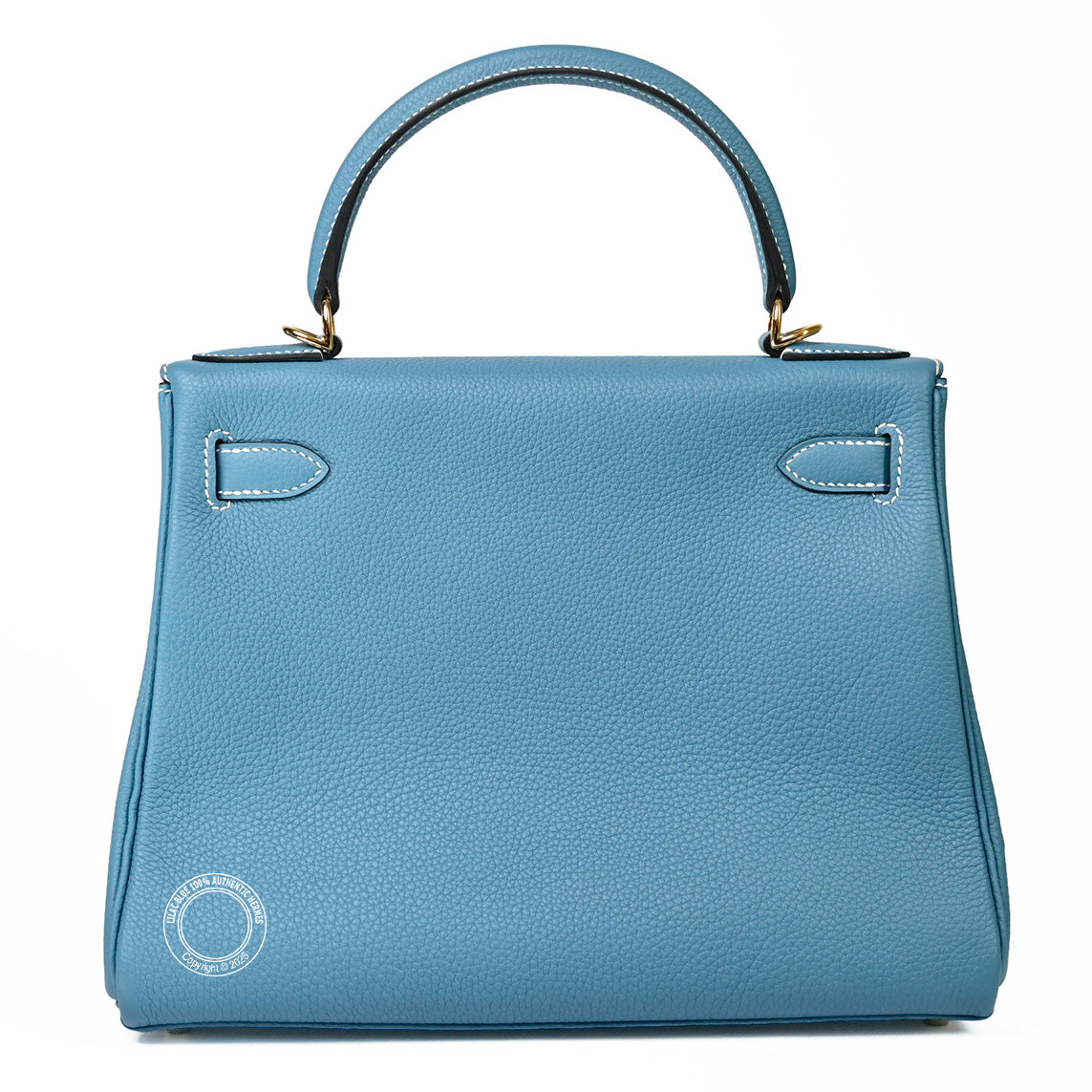 Hermes Kelly 28cm Blue Jean GHW