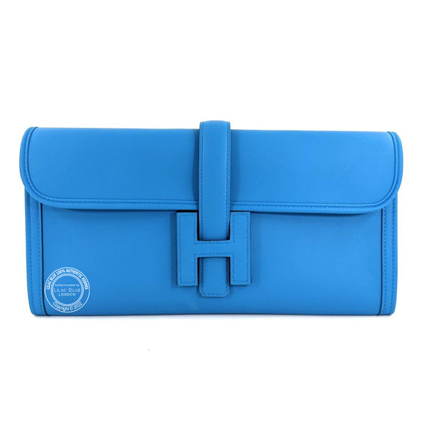 Hermès Jige Elan 29cm Bleu Zanzibar Swift