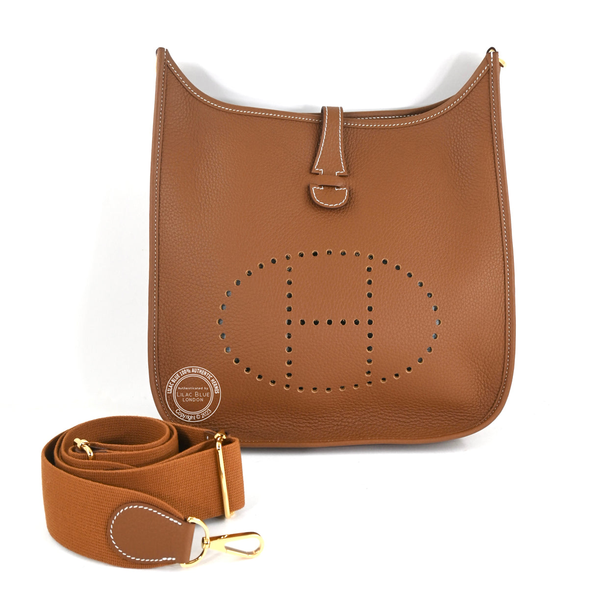 Hermes Evelyne 29cm Gold Clemence GHW