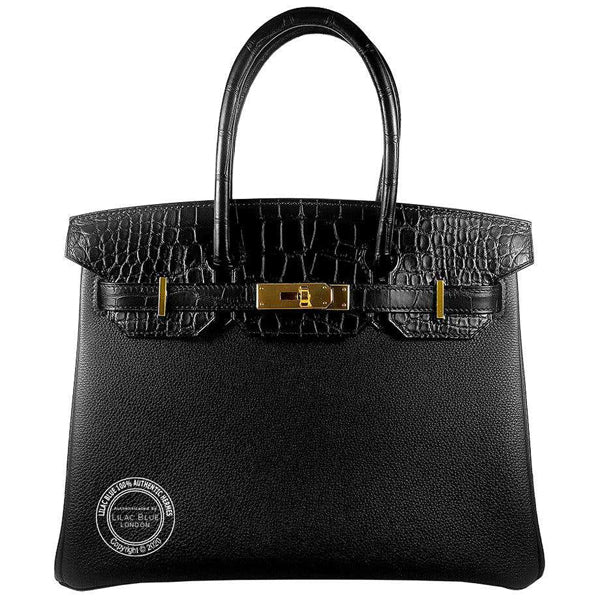 Hermès Birkin 30cm Black Touch Alligator/Togo GHW