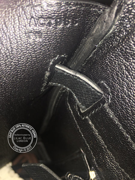 30cm Black Birkin. Epsom, Palladium