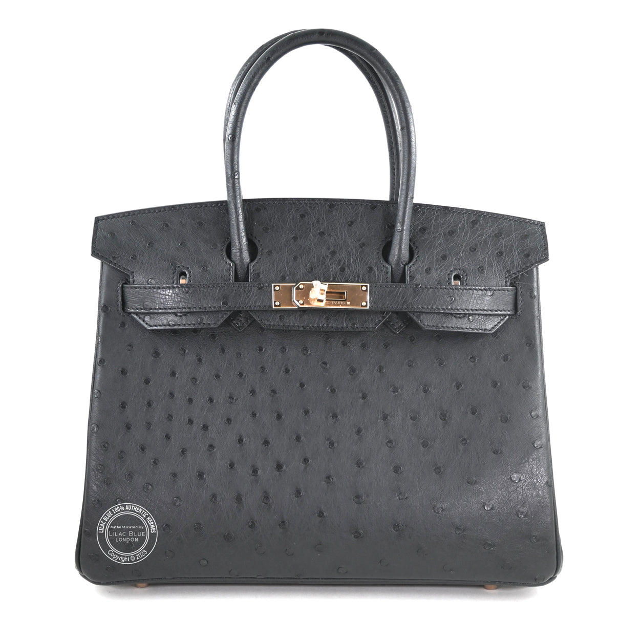 Hermès Birkin 30cm Black Ostrich RGHW