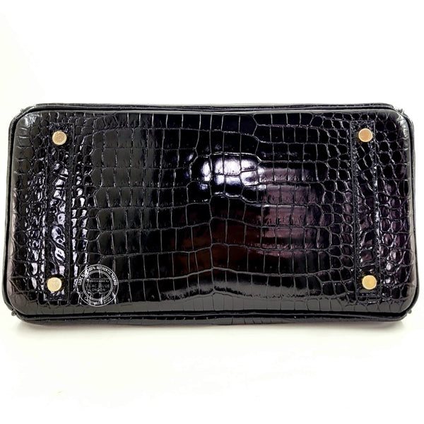 Hermès Birkin 30cm Black Shiny Croc GHW