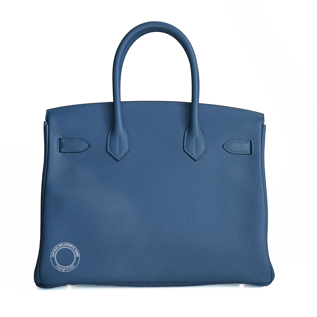 Hermes Birkin 30cm Bleu Azur Togo PHW - Preloved