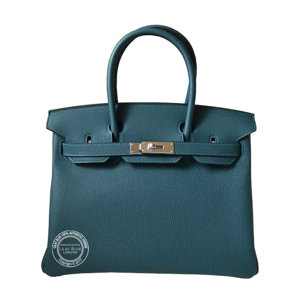 Hermes Birkin 30cm Bleu Colvert Togo PHW