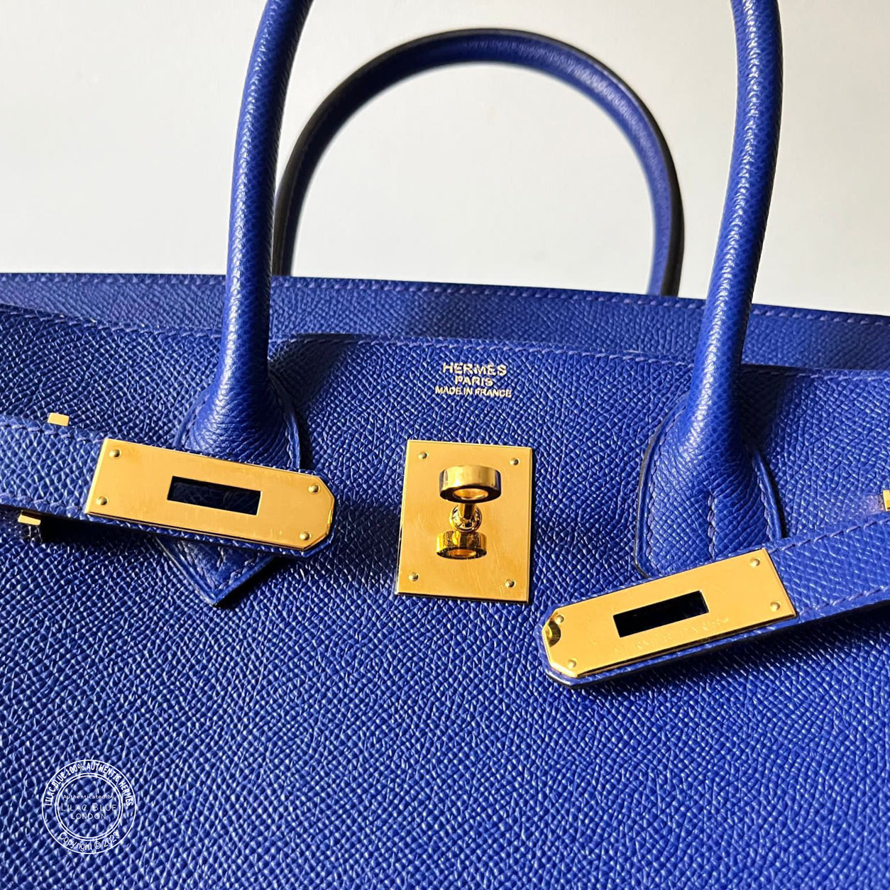 Hermès Birkin 30cm Bleu Electrique Epsom GHW - Preloved