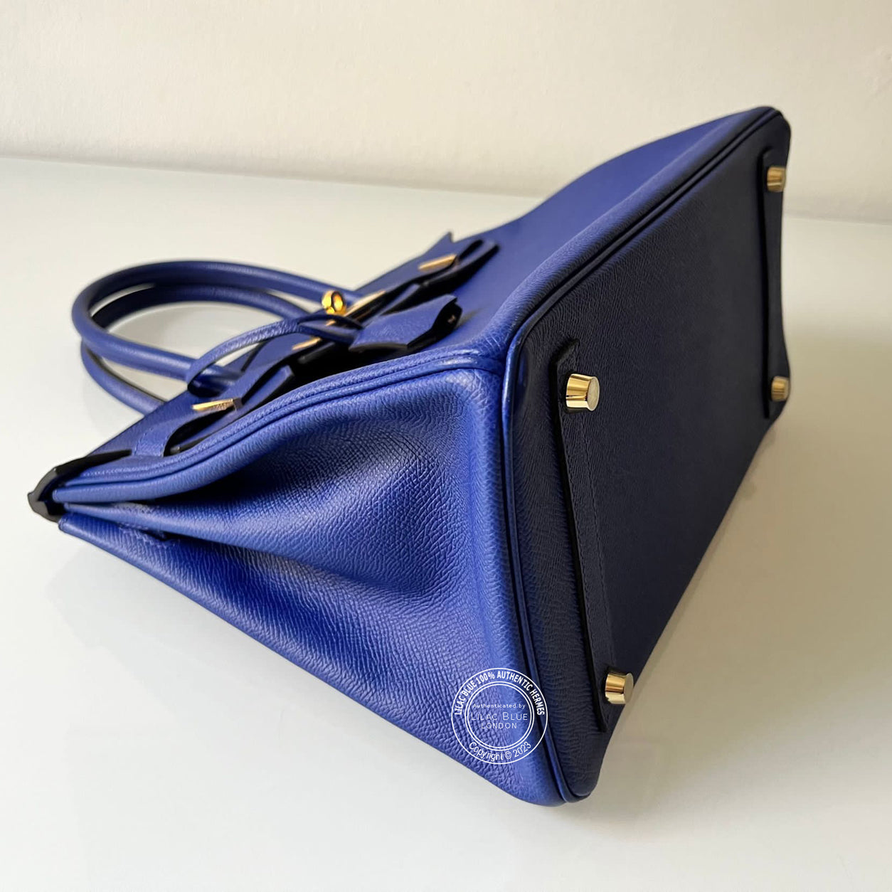 Hermès Birkin 30cm Bleu Electrique Epsom GHW - Preloved