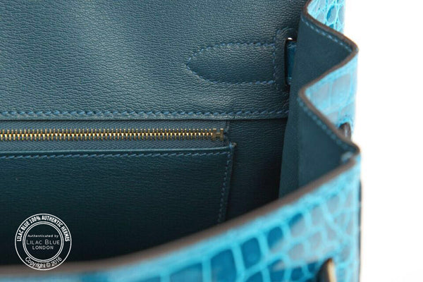 Hermès Birkin 30cm Bleu Izmir/Bleu Colvert HSS Shiny Croc GHW