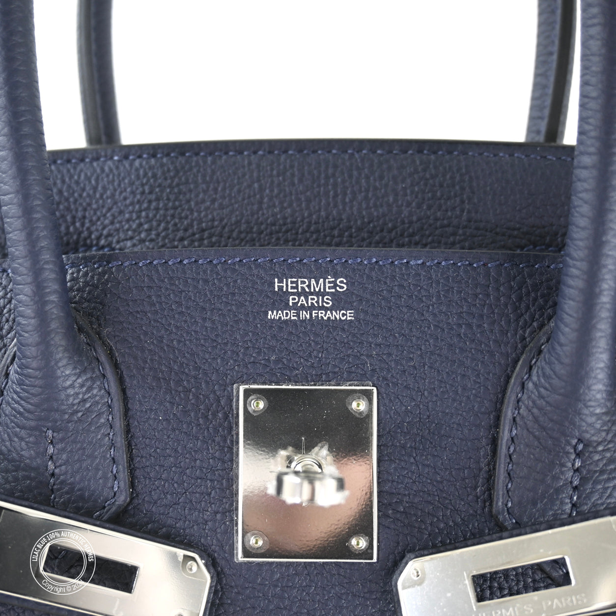 Hermès Birkin 30cm Bleu Nuit/Orange Poppy Verso Togo PHW
