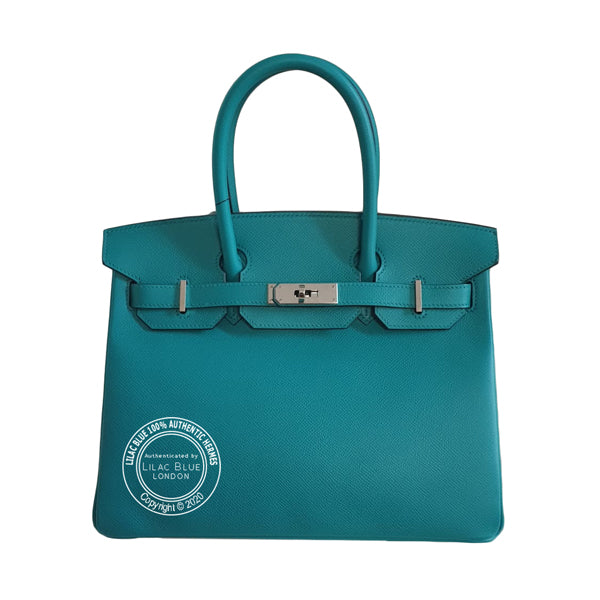 Hermès Birkin 30cm Bleu Paon Epsom PHW
