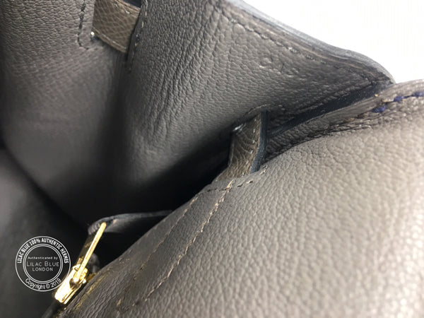 Hermès Birkin 30cm Bleu Saphir/Etain HSS Epsom Brushed Gold