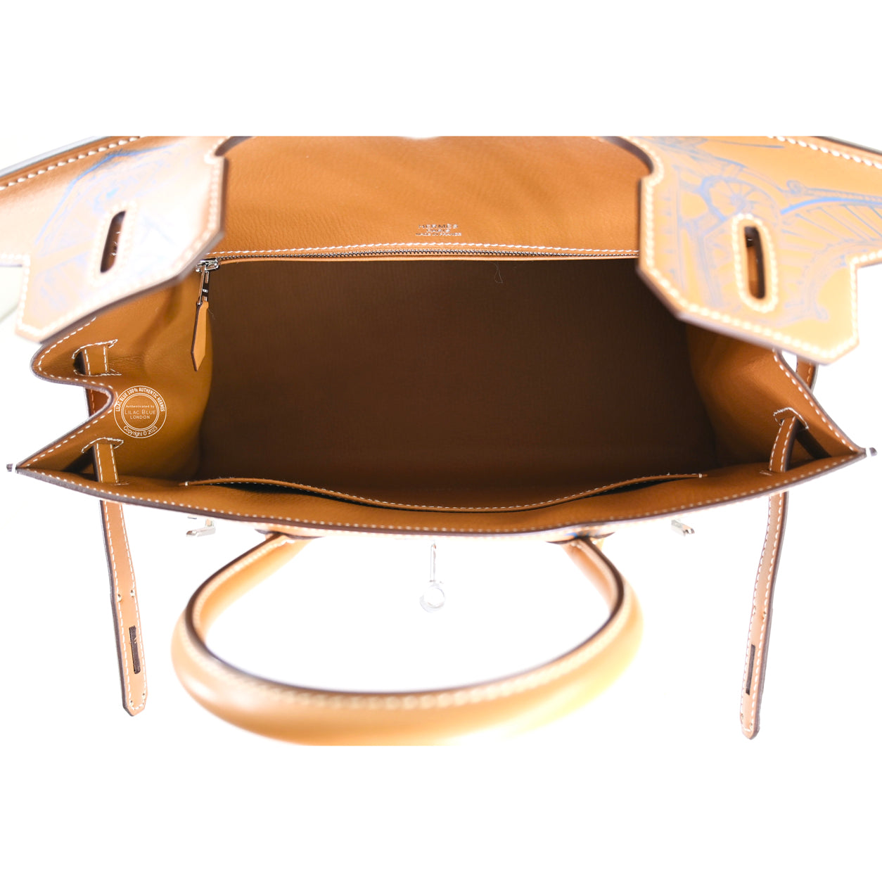 Hermès Birkin 30cm Bleu Zanzibar/Natural Sable Swift PHW Zouaves Limited Edition