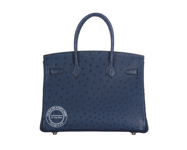 Hermès Birkin 30cm Bleu Iris Birkin Ostrich PHW