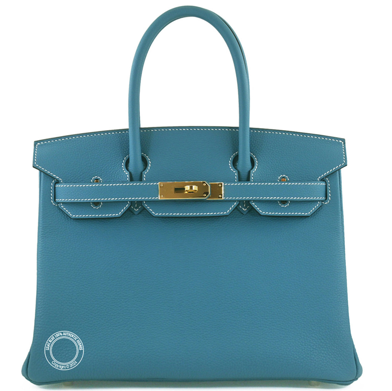 Hermès Birkin 30cm Blue Jean Togo GHW