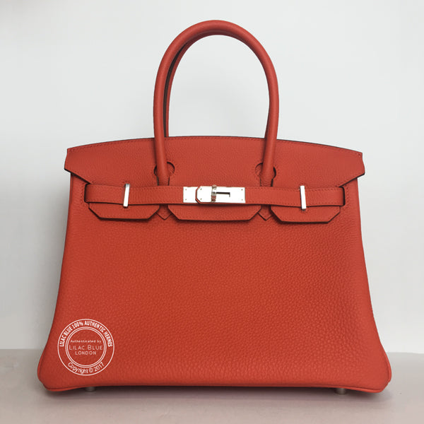 Hermes Birkin 30cm Capucine Togo PHW