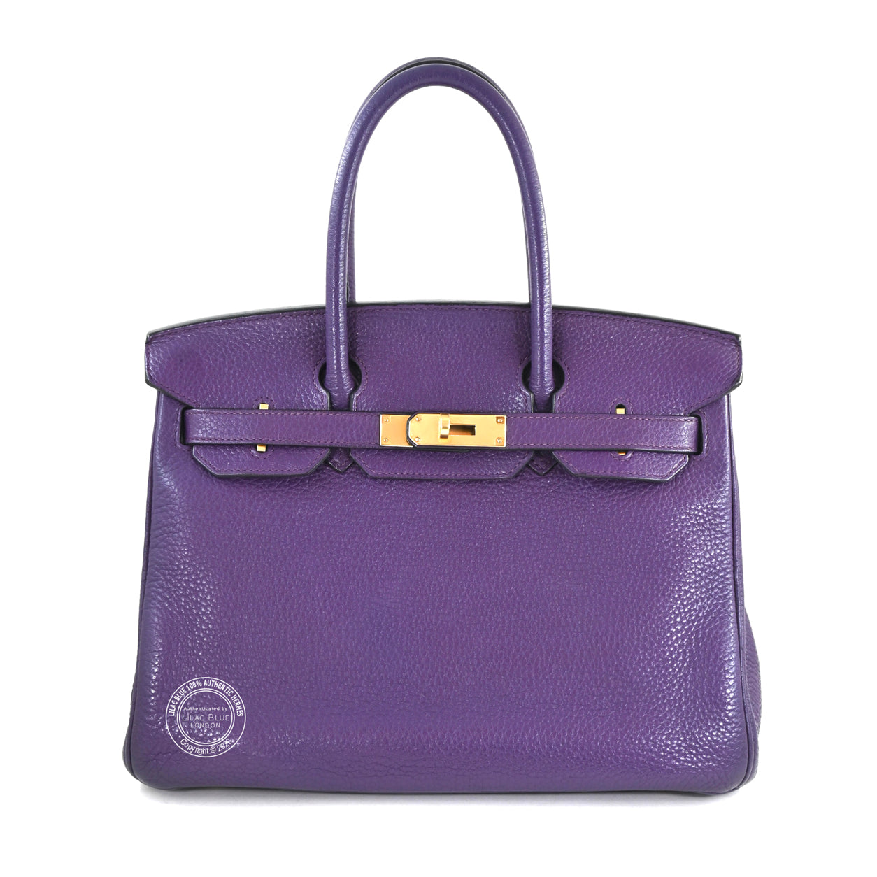 Hermes Birkin 30cm Cassis Clemence GHW - Preloved
