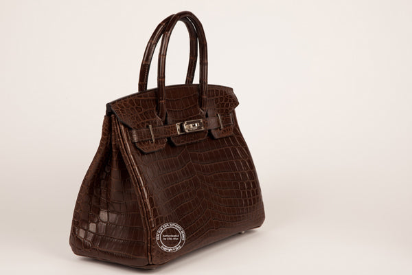 Hermès Birkin 30cm Ebene Matte Croc PHW