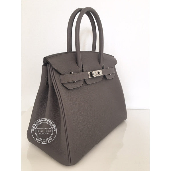 Hermès Birkin 30cm Etain Togo PHW