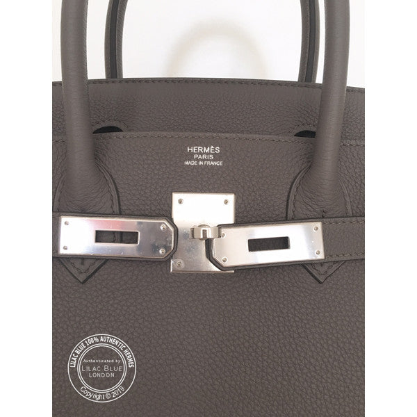 Hermès Birkin 30cm Etain Togo PHW
