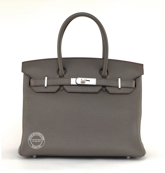 Hermès Birkin 30cm Etain Clemence PHW