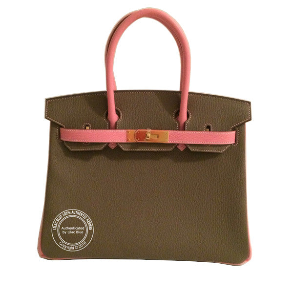 Hermès Birkin 30cm Etoupe/Rose Confetti HSS Chevre GHW