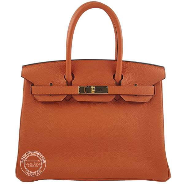 Hermes Birkin 30cm Feu Clemence GHW