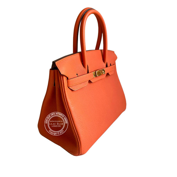 Hermes Birkin 30cm Feu Clemence GHW