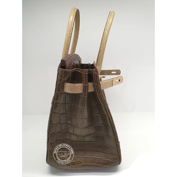 Hermès Birkin 30cm Grand Marriage Ghillies Permabrass - Preloved