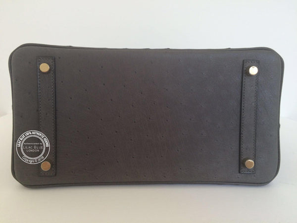 Hermes Birkin 30cm Graphite Ostrich GHW