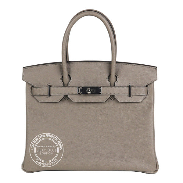 Hermès Birkin 30cm Gris Asphalte Epsom GHW
