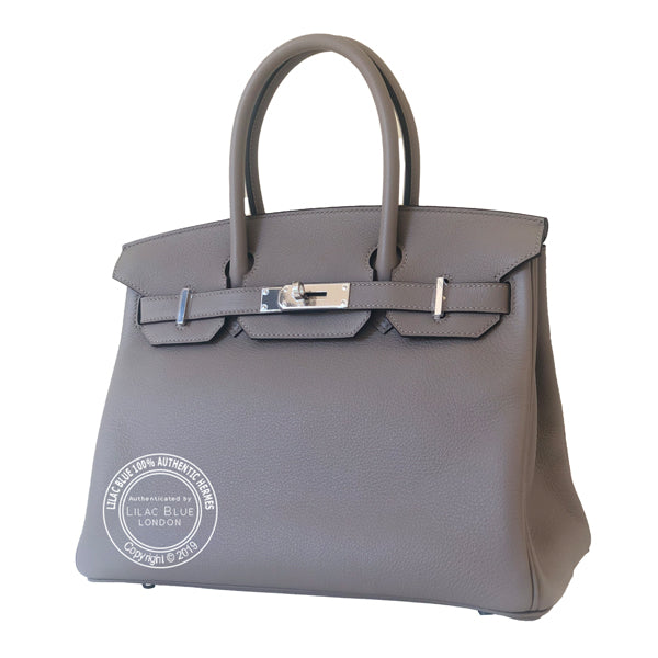 Hermès Birkin 30cm Gris Asphalte Novillo PHW